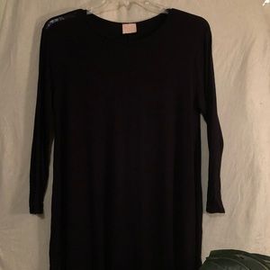 Black, long sleeve dress